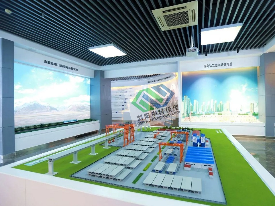 橋梁預制件工廠沙盤模型