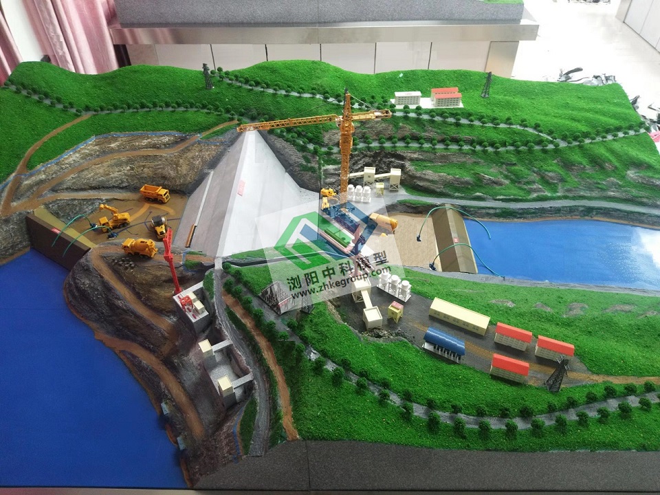 土石壩水利樞紐施工沙盤(pán)